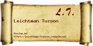 Leichtman Tuzson névjegykártya